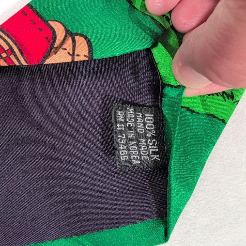 Vintage Walt Disney Mickey Mouse Pluto Golf Necktie Korea The Disney Store